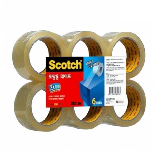 3M 스카치 다용도 포장용테이프 투명 3615-6 48mmx50M 6개입 강력접착 박스테이프