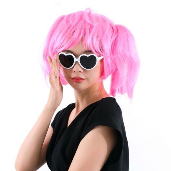 큐티 양갈래 가발 핑크 파티 의상소품 코스프레 분장
