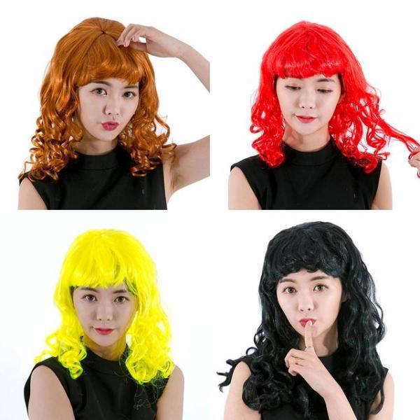 뱅웨이브가발 여장 파티가발 행사 공연 연극