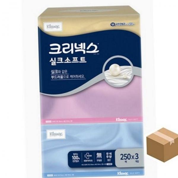 부드러운 생활용품 소프트 250매 각티슈 실크 미용
