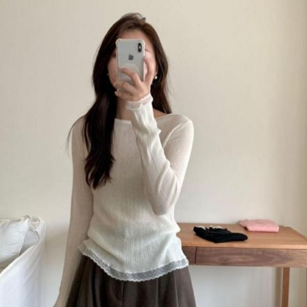 UJS-054 여리핏 레이스 포인트 니트