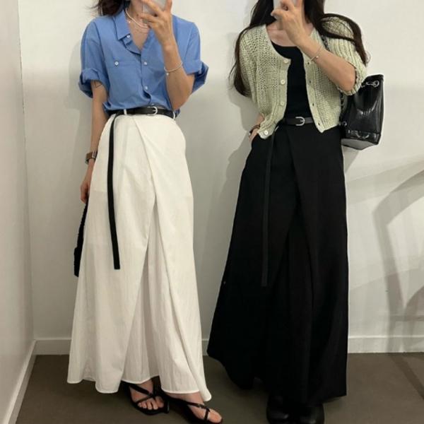 플레어 데일리 여성 맥시 롱 스커트 LED-250254