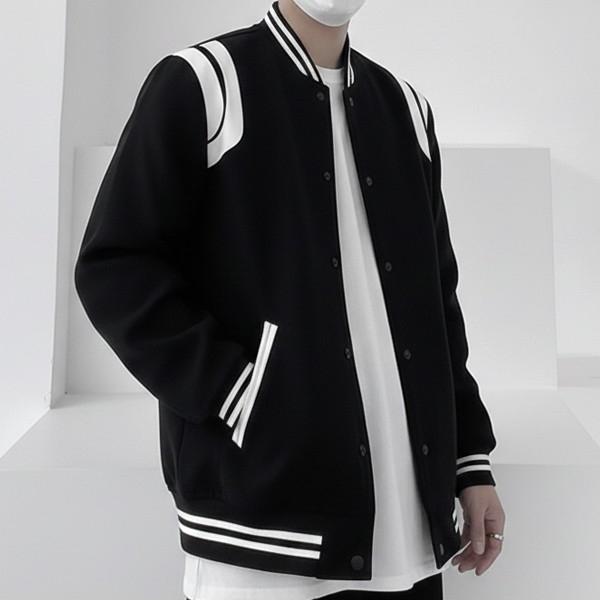 프린팅 남성 아우터 미니멀 바시티 야구점퍼 IS-JK52