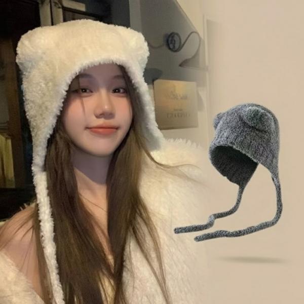 퍼 뽀글이 겨울 러블리 방한 트래퍼햇 SSH-138