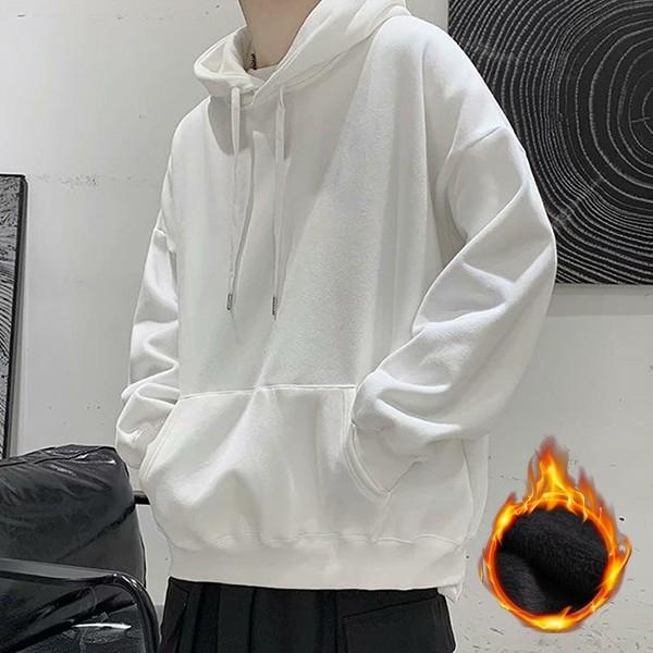 루즈핏 2컬러 심플 기모 남성 후드티 IS-TS70
