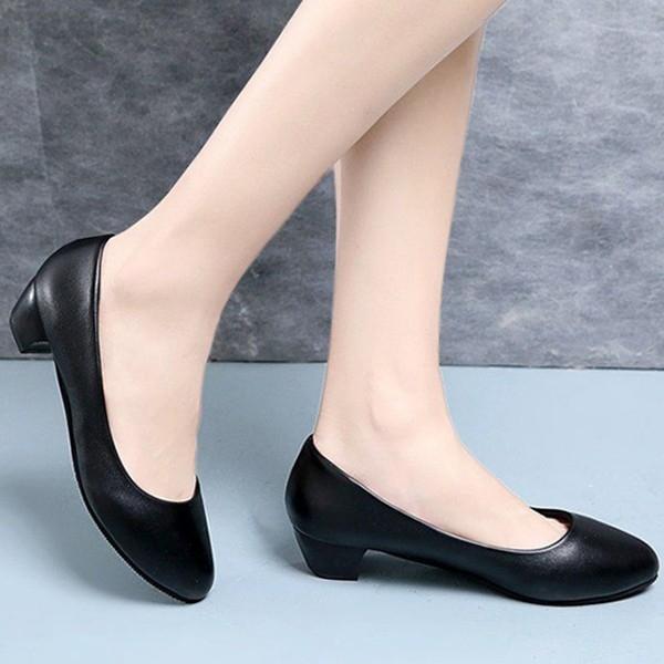여자 데일리 면접룩 정장코디 블랙 펌프스 P808-2N