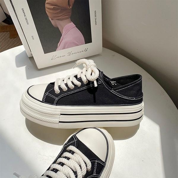 여성 데일리 키높이 뮬 운동화 끈 단화 LK-K05