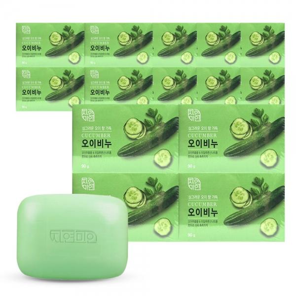 자연미인 5개 90g 4입 비누 오이 무궁화