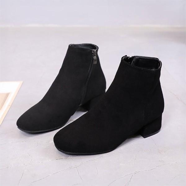 앵글부츠 미들힐 정장 스웨이드 데일리 3컬러 MK619
