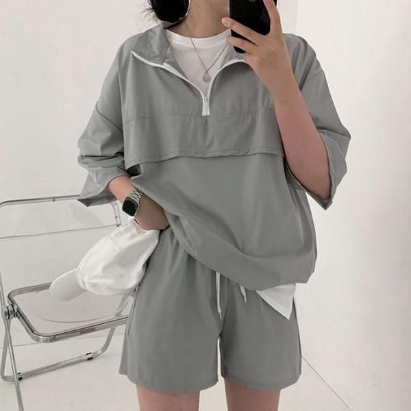 3컬러 셋업 LK-SS11 반집업 캐주얼 여름