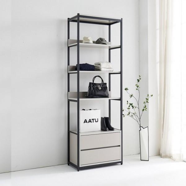 연그레이 2단서랍 B4052 행거시스템 철제선반 가구산책