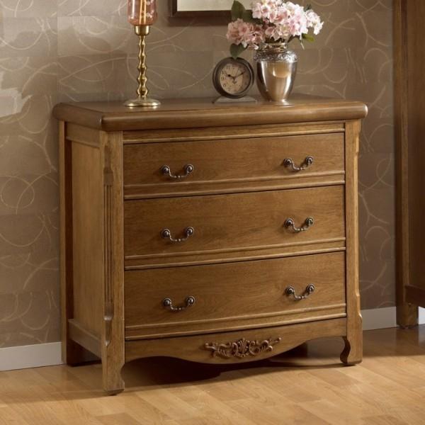 엔틱 서랍 3단 수납장 B2811 900 가구산책 원목