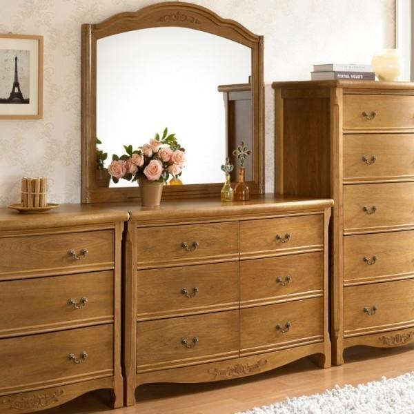 가구산책 서랍 엔틱 와이드 화장대세트 B2810 원목 수납장