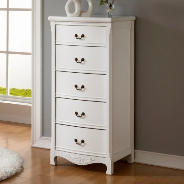 수납장 600 B2818 엔틱 가구산책 원목 서랍 5단 화이트