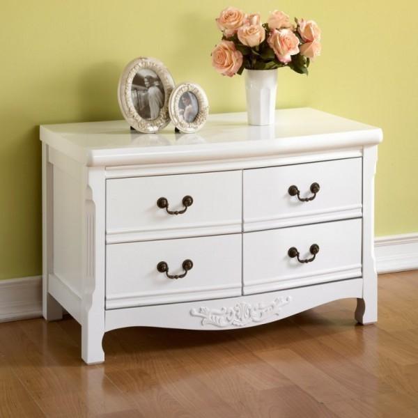 화이트 원목 엔틱 가구산책 거실서랍TV장 B2778