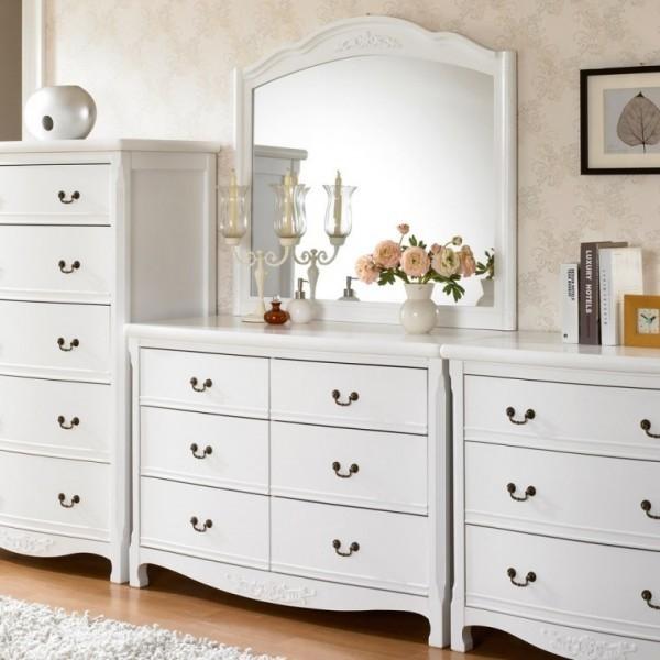 수납장 B2816 와이드 서랍 원목 화장대세트 엔틱 가구산책 화이트