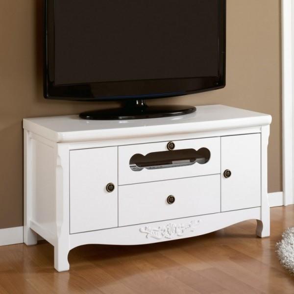 가구산책 B2786 심플 1000 화이트 원목 엔틱 거실서랍TV장