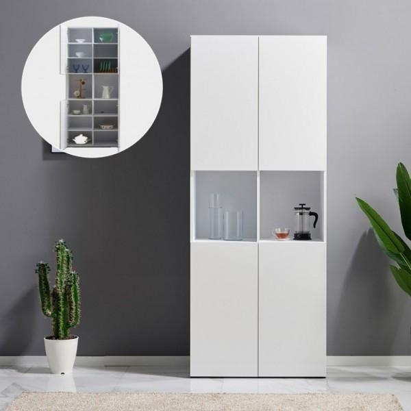 가구산책 800 화이트 슬림수납장 거실장 신발장 B2634