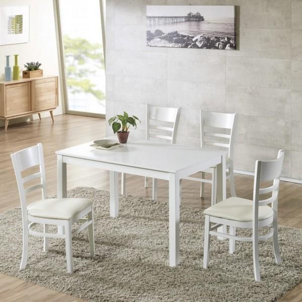 가구산책 4인용 B4374 식탁 화이트 세트