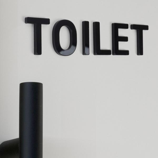 블랙 TOILET 입체사인 부착식
