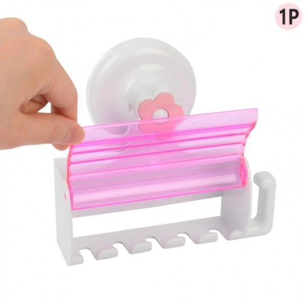 플라워 진공압축 칫솔걸이