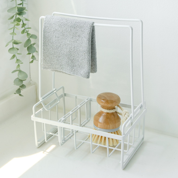 BS 행거형 수세미 거치대 주방 정리대 싱크대 세제랙 물 받침대 다용도 칸막이 선반