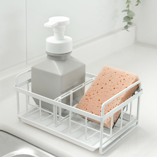 BS 수세미 거치대 주방 정리대 싱크대 세제랙 물 받침대 다용도 칸막이 선반