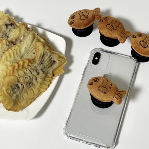 붕어빵 그립 휴대폰 장식 거치대