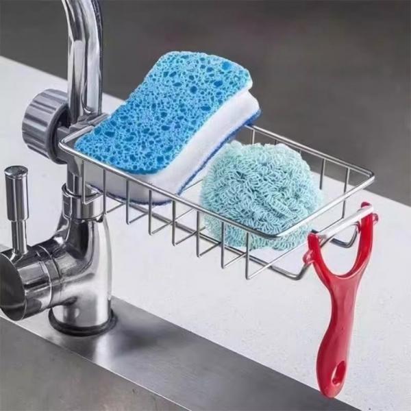 무타공 거치형 싱크대 수세미 건조대 물빠짐 바구니