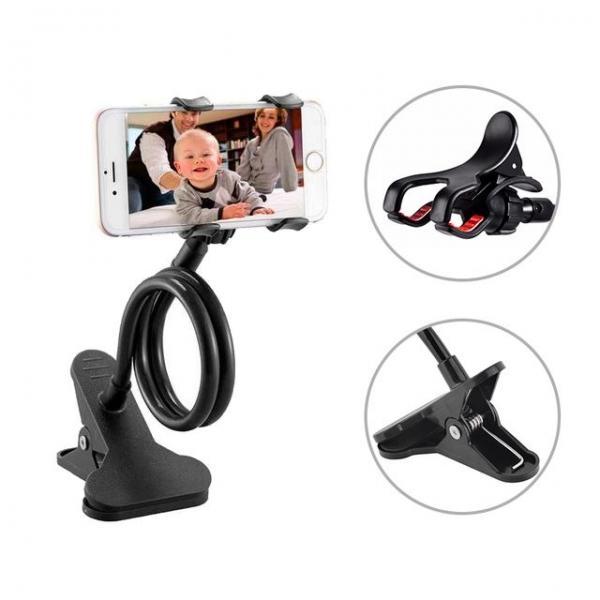 집게형 침대 스마트폰 자바라 거치대 70cm RD-10030