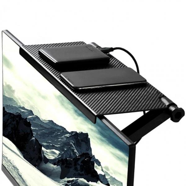 모니터위선반 상단선반 트레이 TV 공유기 셋탑거치대