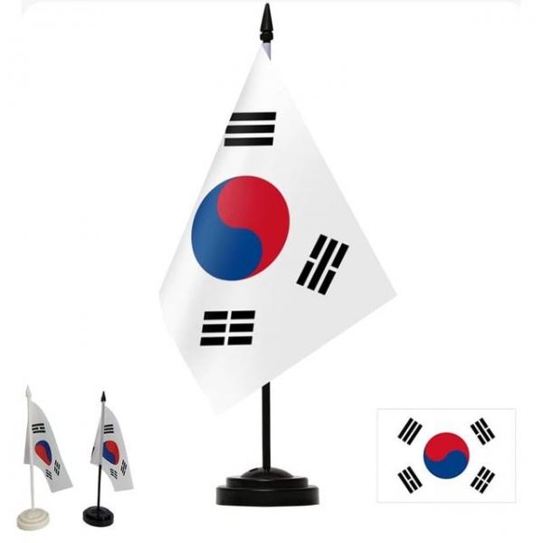 탁상 미니 태극기세트 테이블 깃발 꽂이 국기 거치대