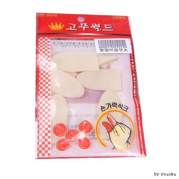 깔깔이골무 5P (대) -J/손가락골무/손가락보호/고무골