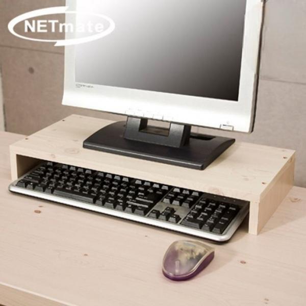 넷메이트 모니터 받침대 모니터 거치대 선반 1단 워시