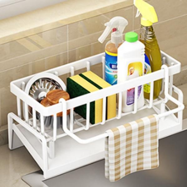 논슬립 와이드 씽크대 물빠짐 수세미 보관 건조대 행주걸이 수세미통 거치대 싱크랙