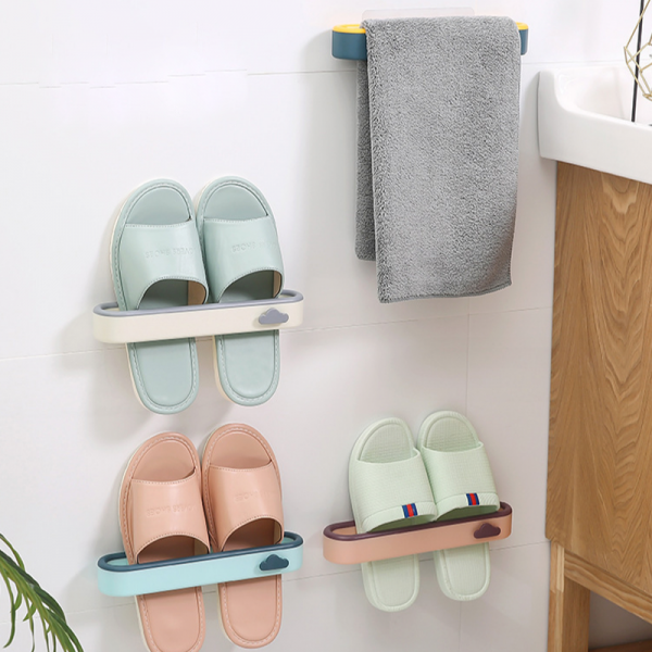 원룸 혼족 무타공 슬리퍼 정리대 현관꽂이 슬림거치대
