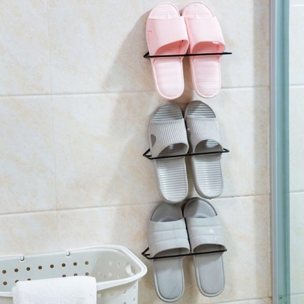 실내화거치대 슬리퍼 거실화 실내화 벽걸이 정리대