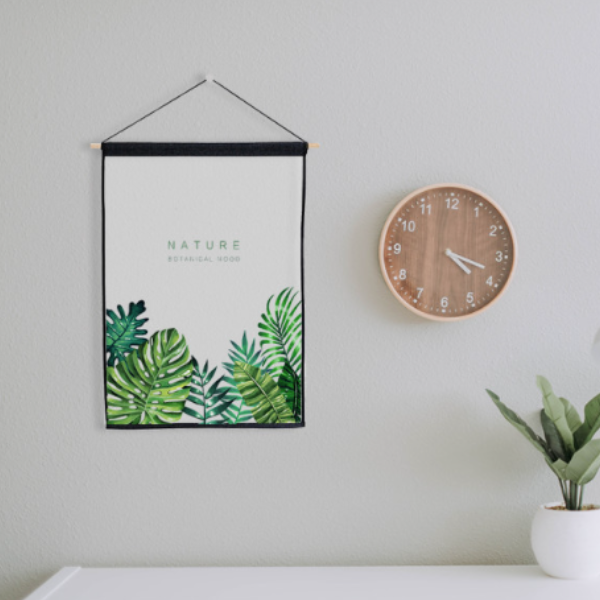 BS 패브릭 포스터 몬스테라 S 벽 꾸미기 장식 창문 가리개 가림막 꽃  식물 인테리어