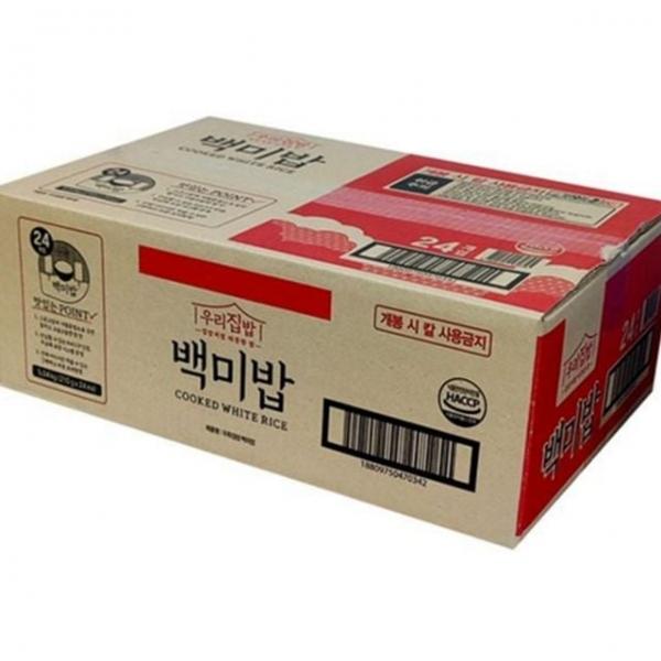 즉석 개별포장 밥 흰쌀밥 대용량 24개 백미 210g