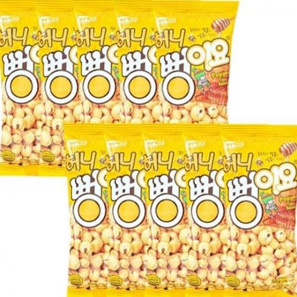 벌꿀맛 맛 달콤 간식용 개별포장 소포장 뻥튀기 고소한 허니