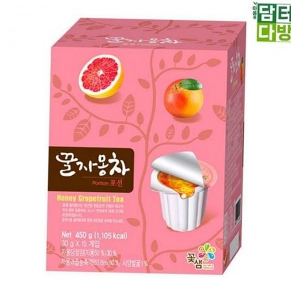 차 포션 꿀 청 자몽 음료 휴대용 개별포장