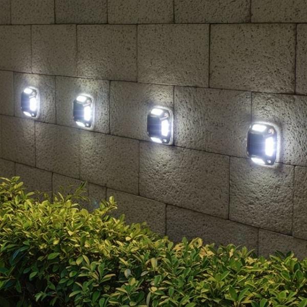 태양광 LED 야외 정원등 4p 담장 벽등 바닥 조명