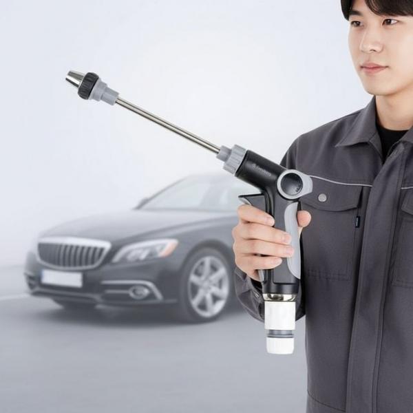 강력 수압 황동 노즐 세차건 다용도 분사기 정원 물청소 호스건