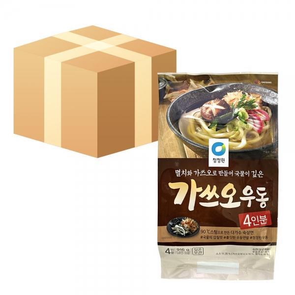 청정원 멸치 국물이 깊은 가쓰오 우동 916g 4인분 6개