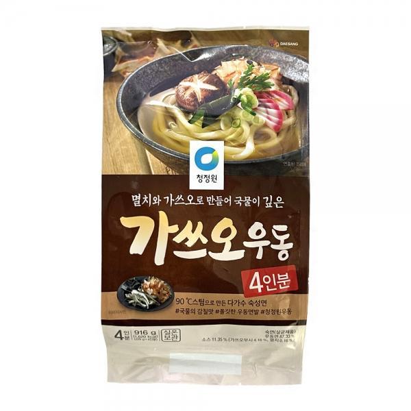 청정원 멸치 국물이 깊은 가쓰오 우동 916g 4인분 1개