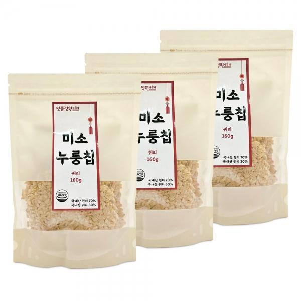 맛뜰정원  귀리 미소 누룽칩 160g x 3개 식사대용