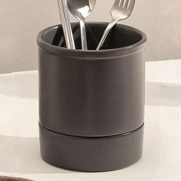 담음공방 수저통 조리도구 식기 보관 수저 꽂이 흑단