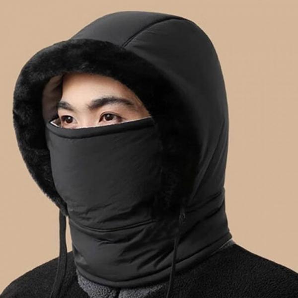 완전무장 남녀공용 올인원 패딩 후드넥워머 모자 넥워머 스카프 목도리 바람막이 방한 워머
