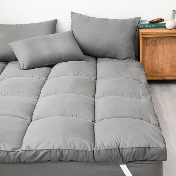 BS 침대 토퍼 K 그레이 쿠션감 포근한 푹신한 매트리스 거실 매트 손님용 캠핑