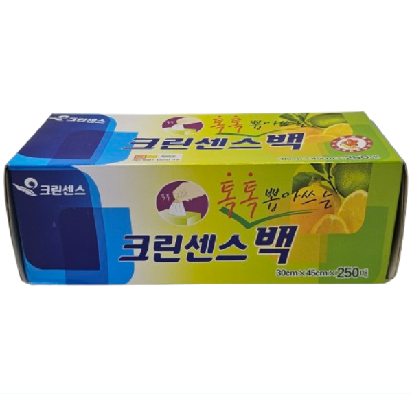 크린센스 위생백 30 x 45 250매 뽑아쓰는 비닐 봉투 일회용 봉지 팩 롤백 가정 업소